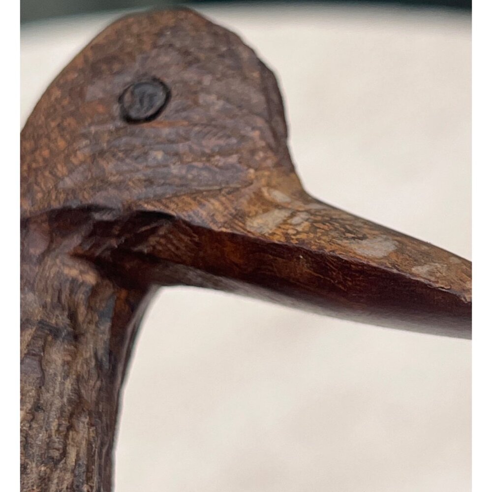Wooden Duck Decoy Sculpture Hand Carved Rustic Nautical Decor Vintage Hardwood - Picture 8 of 9